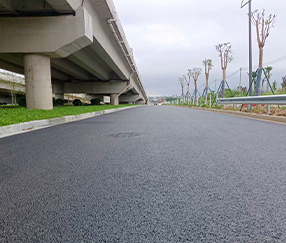 花园小区楼盘路面施工